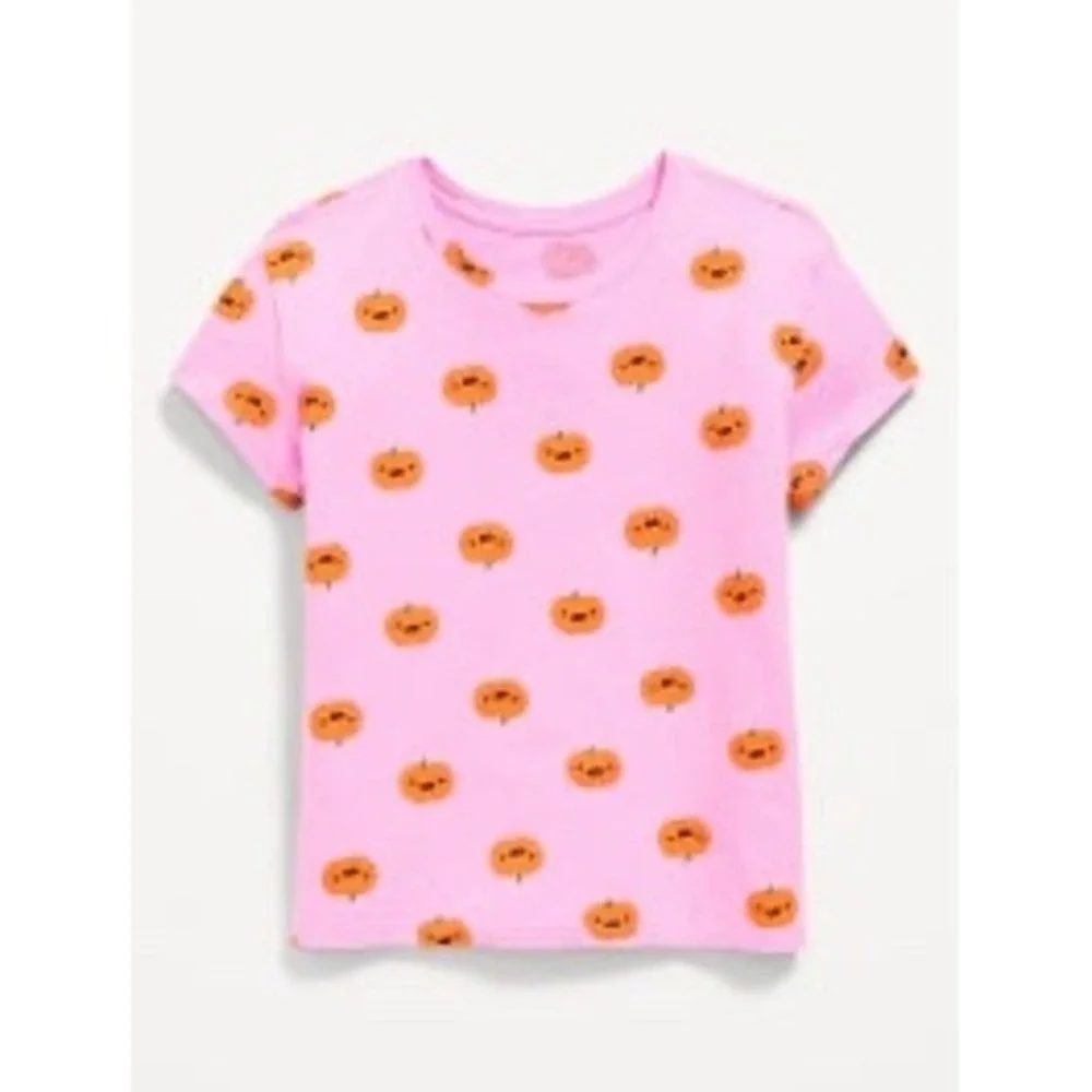 Old Navy Girls Pink Pumpkin Halloween Softest Tee Shirt XL 14-16 New